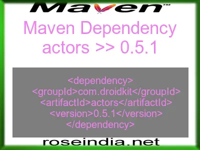 Maven dependency of actors version 0.5.1