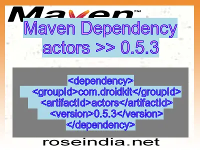 Maven dependency of actors version 0.5.3