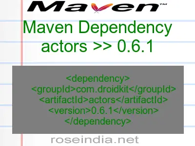 Maven dependency of actors version 0.6.1