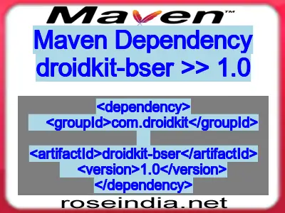 Maven dependency of droidkit-bser version 1.0