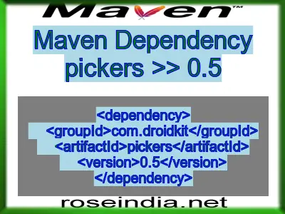 Maven dependency of pickers version 0.5