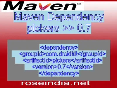 Maven dependency of pickers version 0.7