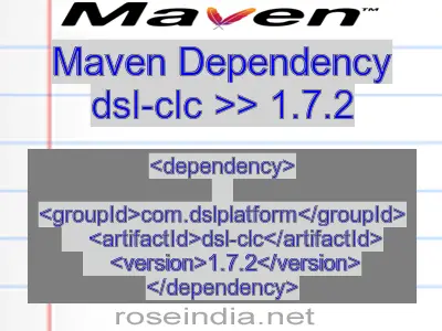 Maven dependency of dsl-clc version 1.7.2