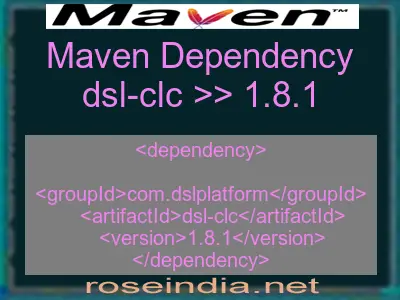 Maven dependency of dsl-clc version 1.8.1