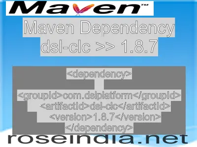 Maven dependency of dsl-clc version 1.8.7