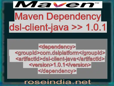 Maven dependency of dsl-client-java version 1.0.1