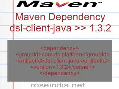 Maven dependency of dsl-client-java version 1.3.2