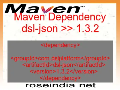 Maven dependency of dsl-json version 1.3.2