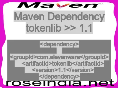 Maven dependency of tokenlib version 1.1