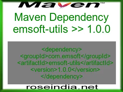 Maven dependency of emsoft-utils version 1.0.0