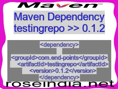 Maven dependency of testingrepo version 0.1.2