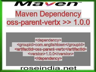 Maven dependency of oss-parent-vertx version 1.0.0