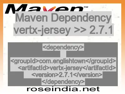 Maven dependency of vertx-jersey version 2.7.1