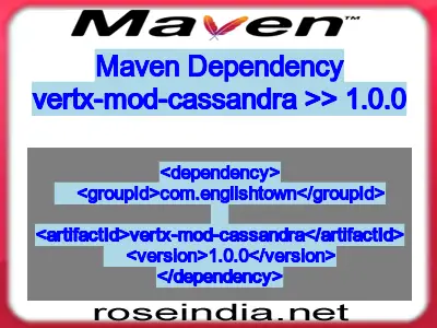 Maven dependency of vertx-mod-cassandra version 1.0.0