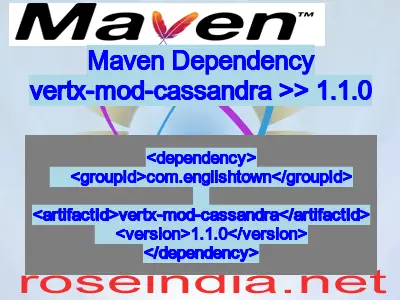 Maven dependency of vertx-mod-cassandra version 1.1.0