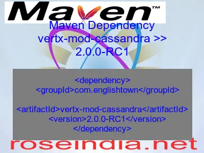 Maven dependency of vertx-mod-cassandra version 2.0.0-RC1