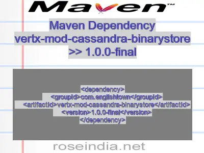 Maven dependency of vertx-mod-cassandra-binarystore version 1.0.0-final