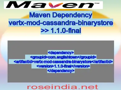 Maven dependency of vertx-mod-cassandra-binarystore version 1.1.0-final