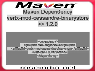 Maven dependency of vertx-mod-cassandra-binarystore version 1.2.0