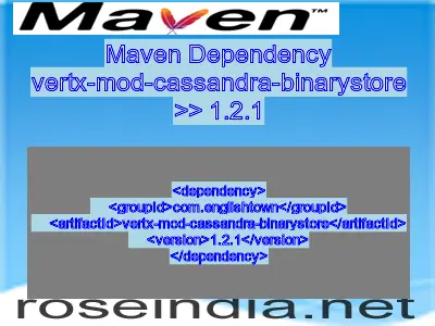 Maven dependency of vertx-mod-cassandra-binarystore version 1.2.1