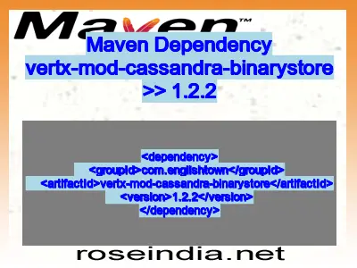 Maven dependency of vertx-mod-cassandra-binarystore version 1.2.2