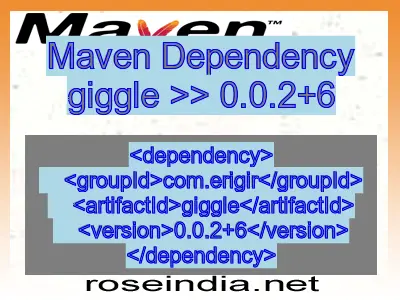 Maven dependency of giggle version 0.0.2+6