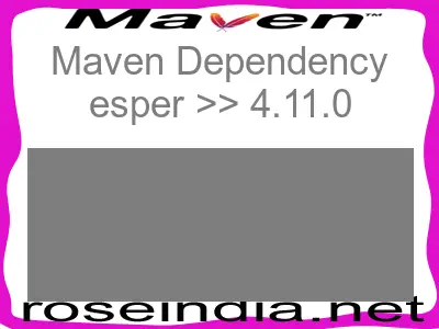 Maven dependency of esper version 4.11.0