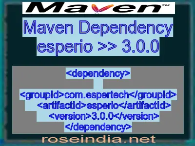 Maven dependency of esperio version 3.0.0