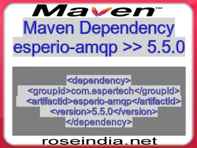 Maven dependency of esperio-amqp version 5.5.0