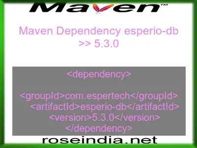 Maven dependency of esperio-db version 5.3.0