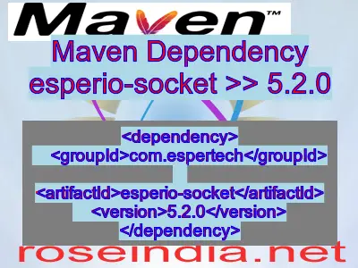 Maven dependency of esperio-socket version 5.2.0