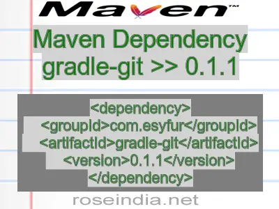 Maven dependency of gradle-git version 0.1.1