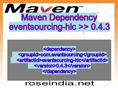 Maven dependency of eventsourcing-hlc version 0.4.3