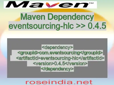 Maven dependency of eventsourcing-hlc version 0.4.5