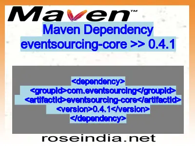 Maven dependency of eventsourcing-core version 0.4.1