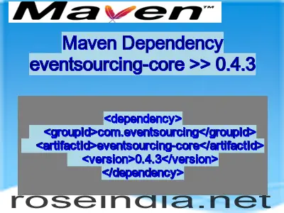 Maven dependency of eventsourcing-core version 0.4.3