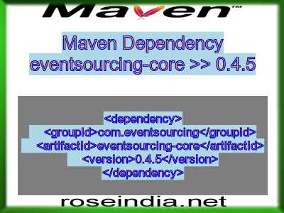 Maven dependency of eventsourcing-core version 0.4.5