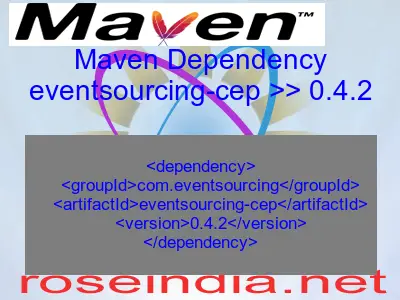 Maven dependency of eventsourcing-cep version 0.4.2