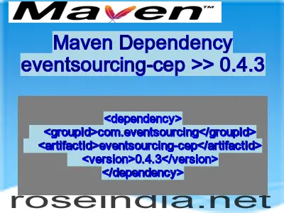 Maven dependency of eventsourcing-cep version 0.4.3