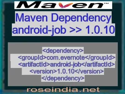 Maven dependency of android-job version 1.0.10