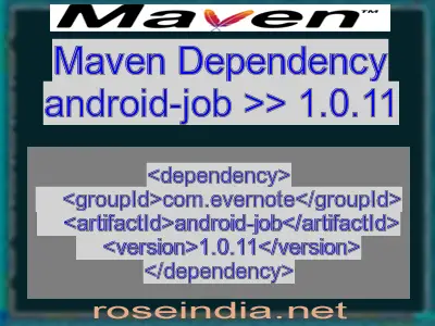 Maven dependency of android-job version 1.0.11