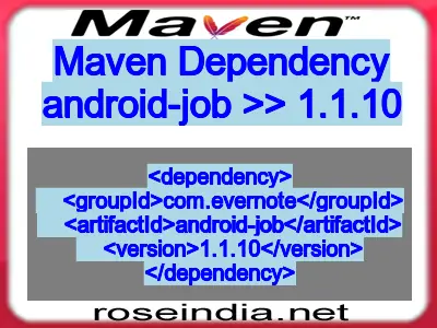 Maven dependency of android-job version 1.1.10