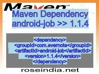 Maven dependency of android-job version 1.1.4