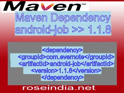 Maven dependency of android-job version 1.1.8