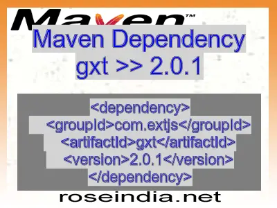 Maven dependency of gxt version 2.0.1