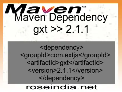 Maven dependency of gxt version 2.1.1