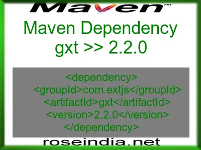 Maven dependency of gxt version 2.2.0