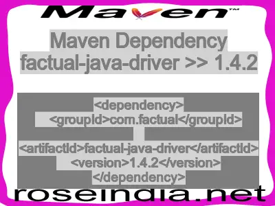 Maven dependency of factual-java-driver version 1.4.2