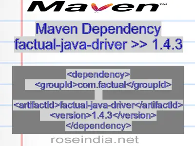 Maven dependency of factual-java-driver version 1.4.3