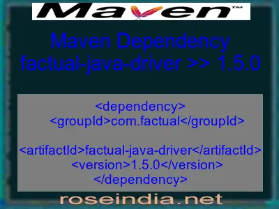 Maven dependency of factual-java-driver version 1.5.0